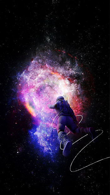 In space, astronaut, star, nature, universe, , nebula HD phone wallpaper