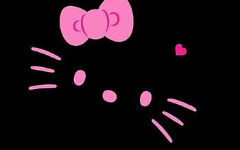 Black And Pink Hello Kitty HD wallpaper