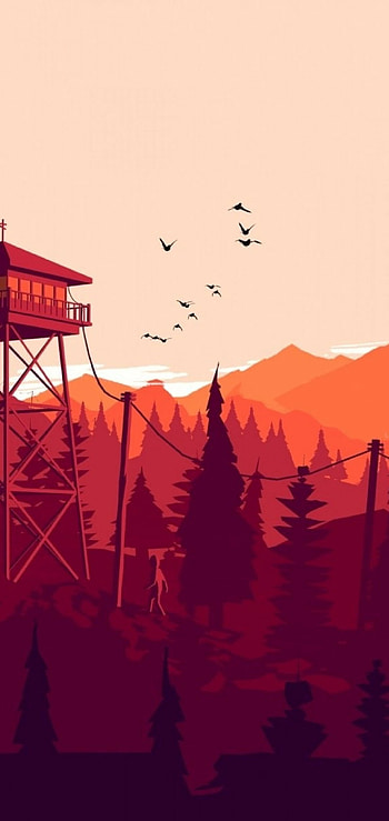 Firewatch, Forest artwork, Smart , Stunning design HD phone wallpaper