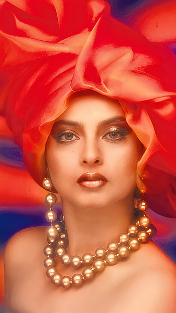 Rekha, bollywood actress, , vintage HD phone wallpaper