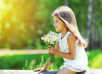soft, cute, girl, flowers HD wallpaper