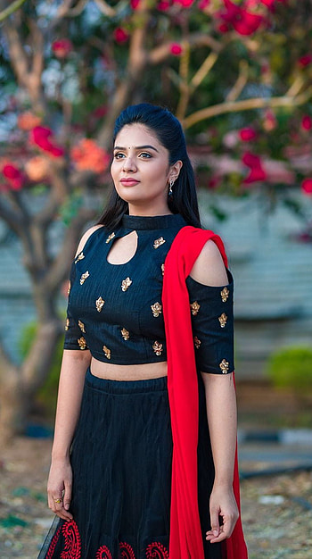 Sreemukhi, telugu actress, model HD phone wallpaper