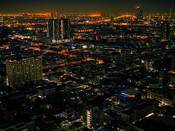 Cities, Streets, Lights, View From Above, Night City HD wallpaper