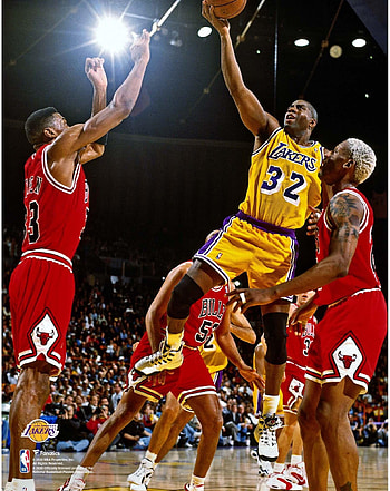 Lakers vs Bulls, Magic Johnson HD phone wallpaper