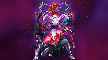 Diving Into The Depths Of The Spider Verse, miles-morales, spiderman, gwen-stacy, scarlet-spider, superheroes, artist, artwork, digital-art, artstation HD wallpaper