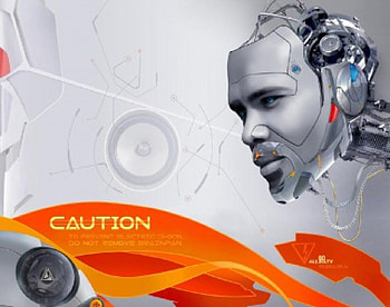 Do Not Remove, caution, remove, warning, robotic, 3d, face HD wallpaper