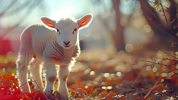Cute Lamb in Sunlight, lamb HD wallpaper