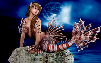 Sweet Mermaid, sea, pretty, magical, Mermaid, dreamy, siren, ocean HD wallpaper
