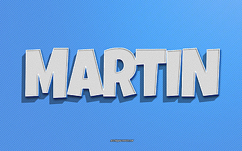 Martin, blue lines background, with names, Martin name, male names, Martin greeting card, line art, with Martin name HD wallpaper