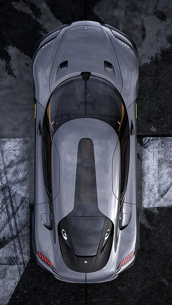 Top View, Koenigsegg Gemera HD phone wallpaper
