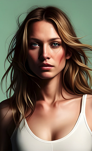 Blonde Woman, green eyes, woman, artistic HD phone wallpaper