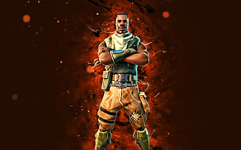 Camo Rookie Spitfire, , brown neon lights, Fortnite Battle Royale, Fortnite characters, Camo Rookie Spitfire Skin, Fortnite, Camo Rookie Spitfire Fortnite HD wallpaper
