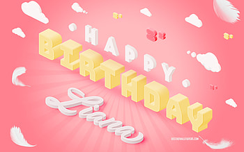 Happy Birtay Liana, 3d Art, Birtay 3d Background, Liana, Pink Background, Happy Liana birtay, 3d Letters, Liana Birtay, Creative Birtay Background HD wallpaper