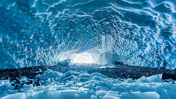 Ice Cave, cold, nature, cave, ice HD wallpaper