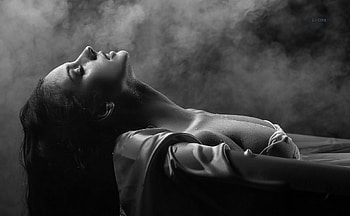 Relaxation, eyes, girl, lips, head HD wallpaper