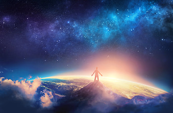 Dream Comes True Standing On Top Of Mountain Artistic Scenery Landscape , landscape, artist, artwork, digital-art HD wallpaper