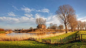 Dutch house, Netherlands scenery, Full HD wallpaper