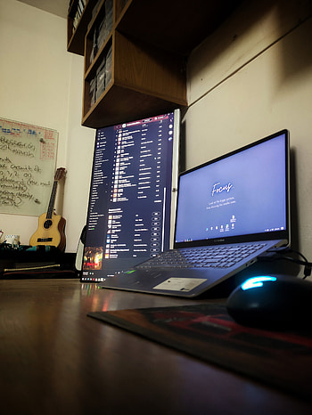 Coder's setup, coder, computer, code, programmer, hp, monitor, laptop, programming HD phone wallpaper