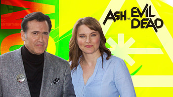 Bruce Campbell, Lucy Lawless, Ash vs Evil Dead, Nerdist Special Report HD wallpaper