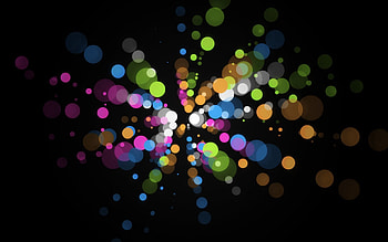 Abstract, Glare, Circles, Dark Background, Colorful, Colourful, Brush HD wallpaper