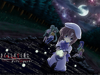 Anime night, night, cute, anime, moon HD wallpaper
