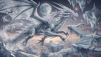Aegis of Frost — Ice Dragon HD wallpaper