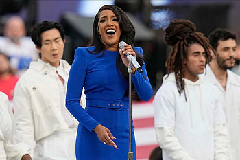 Mickey Guyton, Review national anthem, Super Bowl 2022 HD wallpaper