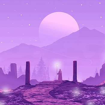 Magic, Fantasy, Art, Moon, Glow, Magician, Wizard, Faentesi HD phone wallpaper