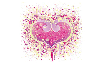 Love, Patterns, Bright, Heart HD wallpaper