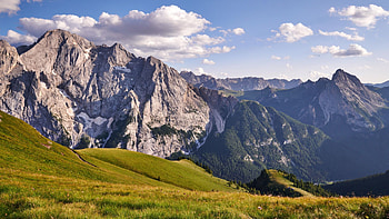 Passo Pordoi, Trentino, Italy, dolomites, clouds, landscape, sky, alps HD wallpaper