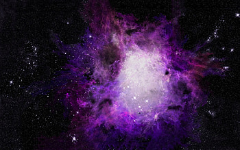 Purple Orion Nebula Abstract, purple, nebula, black, stars HD wallpaper