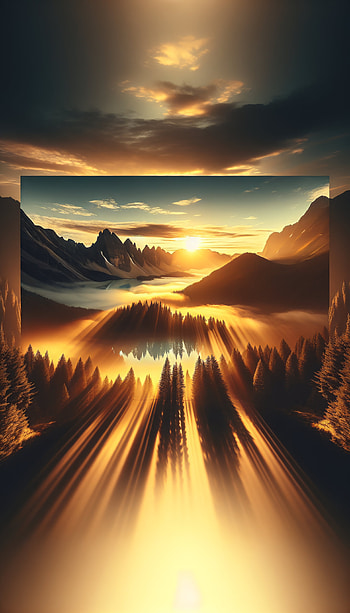 Tranquil Sunset Mountains, mountain, landscape, lake HD phone wallpaper