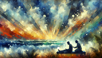 Therapeutic Sunset Meditation - Relaxing, Therapy, beach, relaxation, painting HD wallpaper