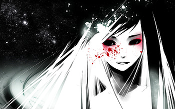 Dark Anime Cartoon Girl HD wallpaper