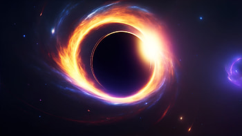 Black Hole, black hole, black, universe, space HD wallpaper