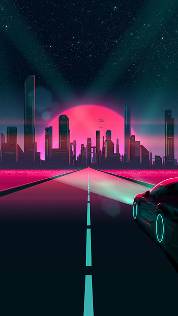 Night City, Neon HD phone wallpaper