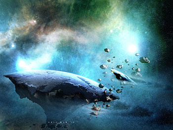 Universe, Glow, Planet, Explosion, Wreckage, Detritus HD wallpaper