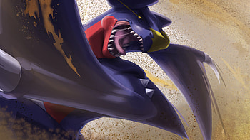 Garchomp, Sandstorm, ArtStation artwork, Gaming HD wallpaper