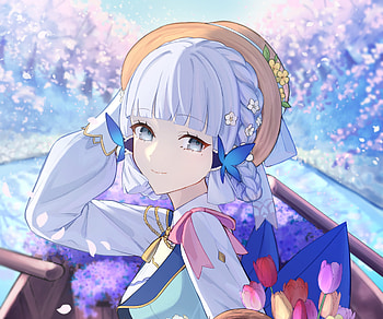 Kamisato Ayaka, Kamisato Ayaka (Genshin Impact), video game, Genshin Impact HD wallpaper