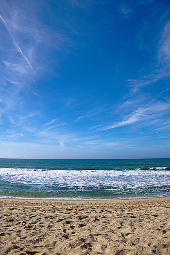 Sand, Nature, Sky, Sea, Horizon, Coast HD phone wallpaper
