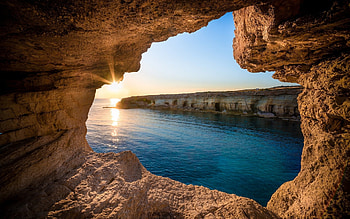 Cyprus, Mediterranean sea sunset, High quality HD wallpaper