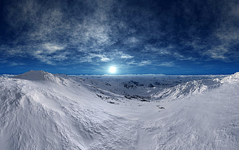 Frozen Moon, frozen, moon, nature HD wallpaper
