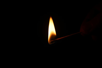 Fire, Macro, Dark, Match HD wallpaper