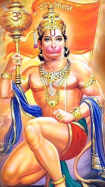 Hanuman, Jay Shree Ram, Flag Background HD phone wallpaper