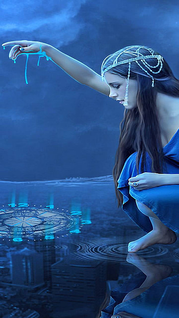 water, fantasy, witch HD phone wallpaper