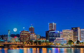 Portland Oregon Skyline, Portland HD wallpaper