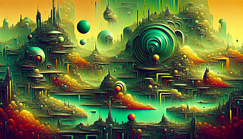 Futuristic Cityscape, Abstract, Digital Art, surreal landscape, futuristic cityscape HD wallpaper