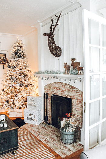 Firewood, Christmas Fireplace HD phone wallpaper