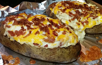 Bacon cheddar twice baked potatoes, Irresistible foodporn, Cheesy goodness, Perfect comfort food HD wallpaper