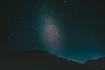 Silhouette, starry & dark sky, nature HD wallpaper